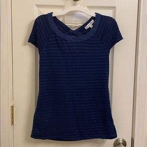 Banana Republic top blue S open back